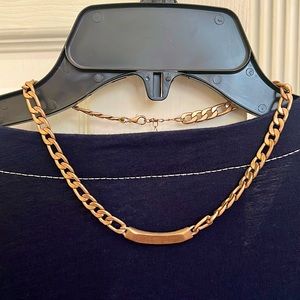 Gold Chain Bar Necklace